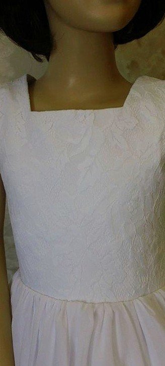 white chiffon flower girl dresses